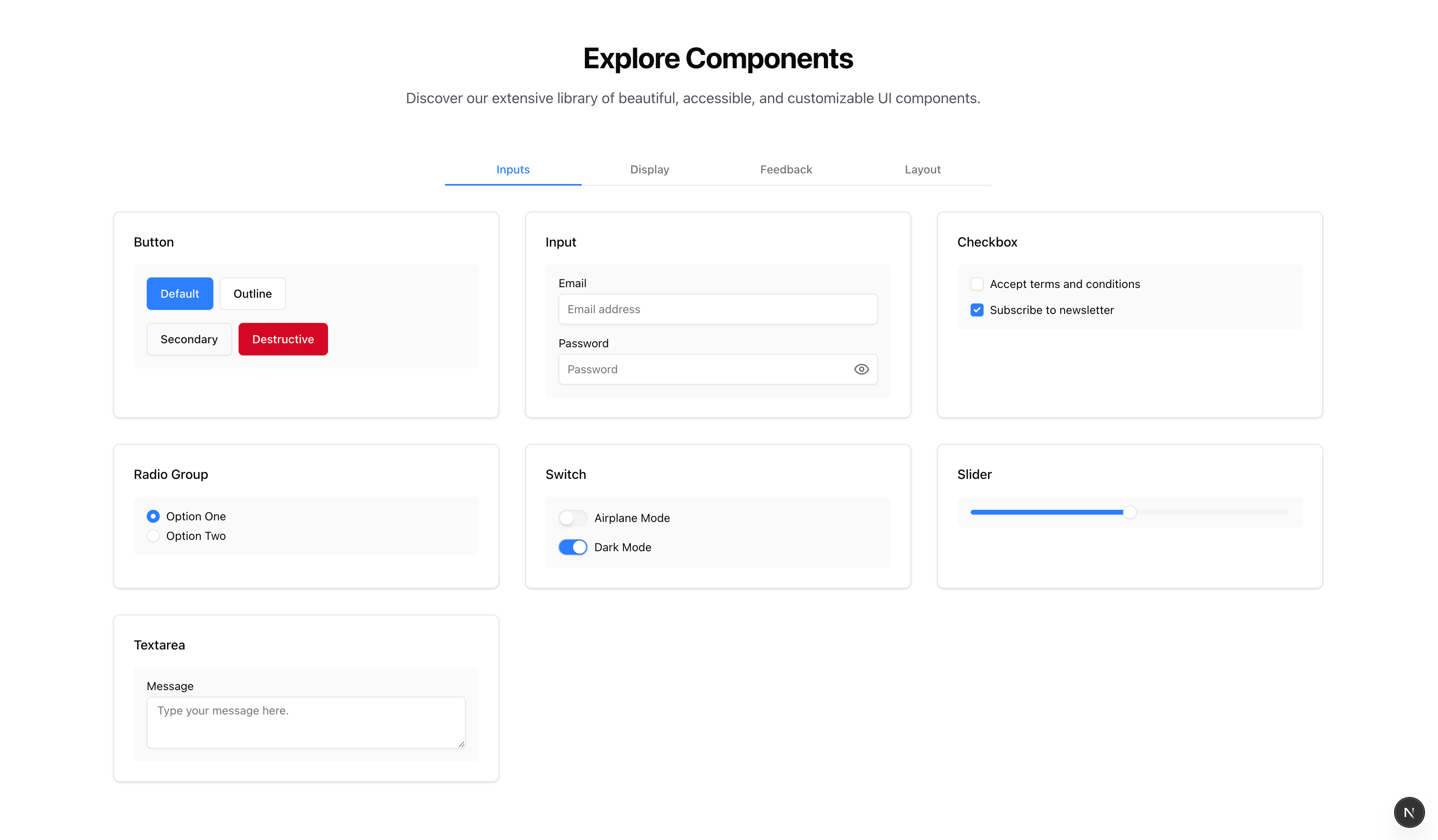Twistail UI Components